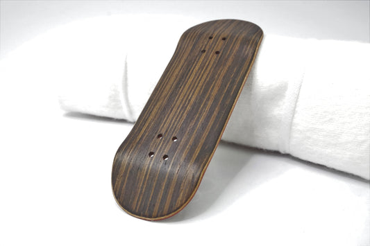 Univerque Fingerboard Deck - TraWoo Wenge Stripes 001 - mc_wb43_w34, symmetrical